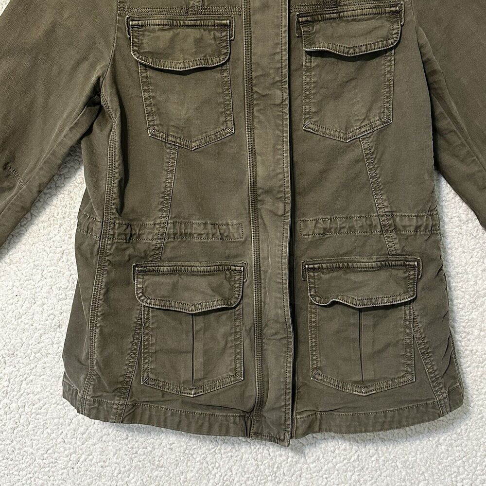LUCKY BRAND Olive Utility Jacket Womens S Zipper & Snap Close Multi-pocket - Picture 3 of 16